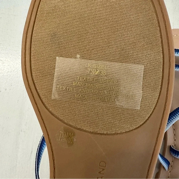 Lucky Brand Women’s Bizell Blue Striped Strappy Padded Sandal Size 7.5 GUC - Picture 6 of 7